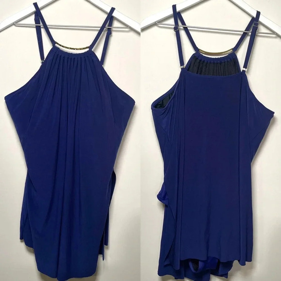 Magicsuit by Miraclesuit Solid Parker One Piece SwimSuit Dress 22W - Picture 2 of 13